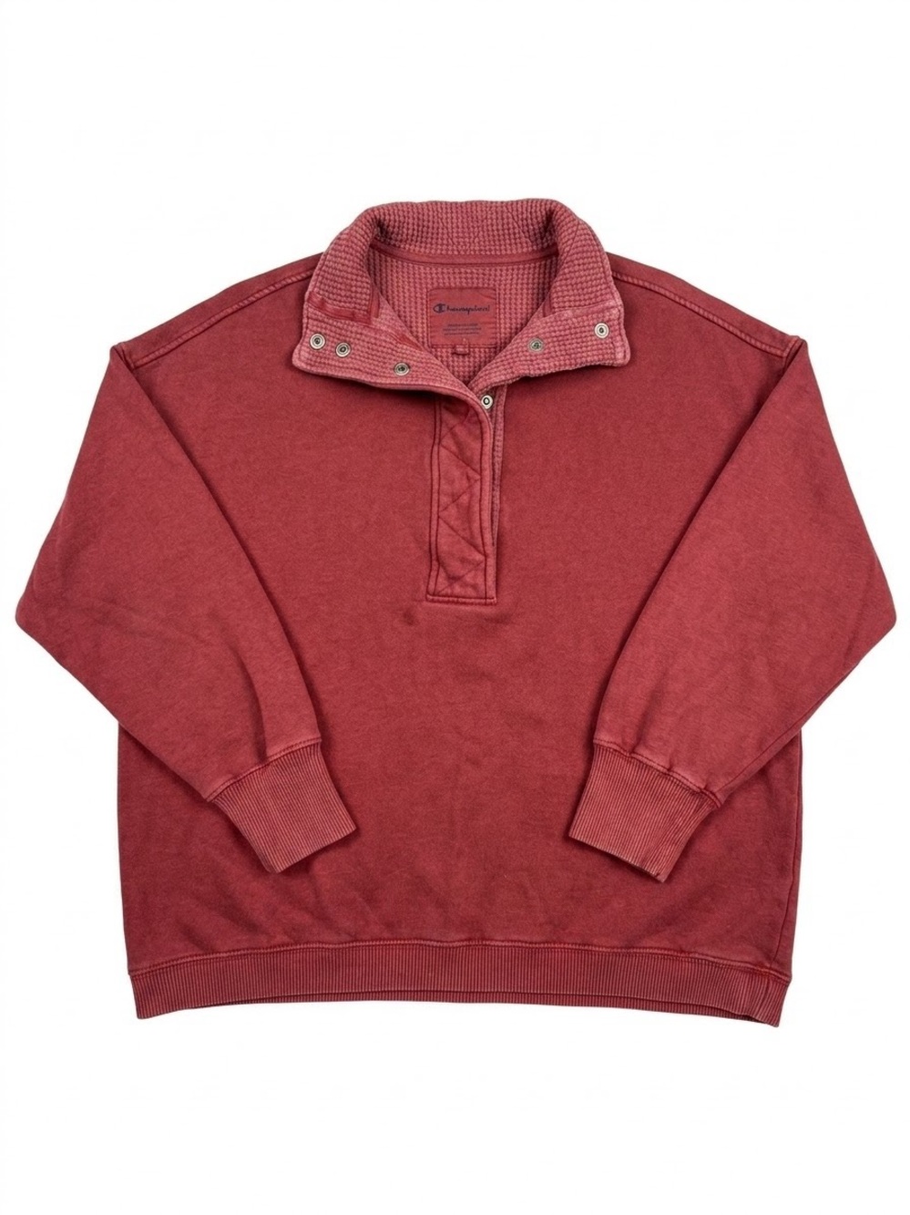 aerie Women's Red Snap-Quarter Zip Pullover Hoodie